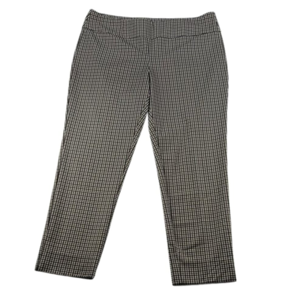 Zac & Rachel Brown Checked Pull-On Dress Pants – Size Large